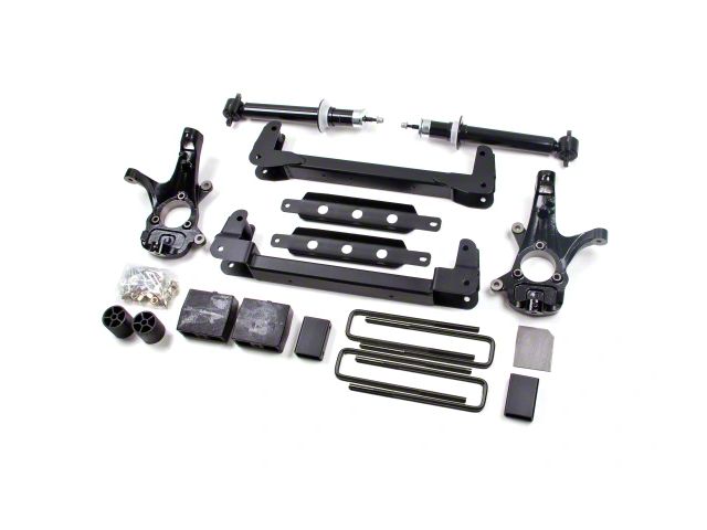 Zone Offroad 4.50-Inch Strut and Drop Crossmember Suspension Lift Kit with Nitro Shocks (07-13 2WD Sierra 1500)