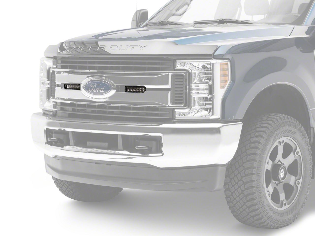 Zroadz F-350 Super Duty Two 6-inch Led Light Bars With Upper Grille 