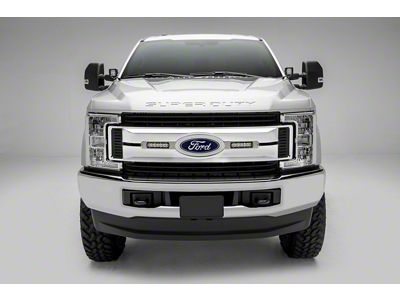 ZRoadz Two 6-Inch LED Light Bars with Upper Grille Mounting Brackets; Brushed (17-19 F-350 Super Duty XLT)