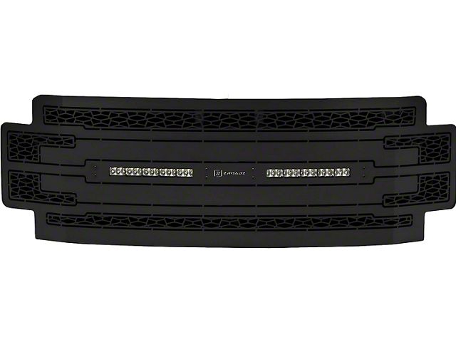 ZRoadz Upper Replacement Grille with Two 10-Inch LED Light Bars; Black (17-19 F-350 Super Duty w/o Forward Facing Camera)