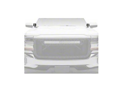 ZRoadz Two 3-Inch LED Pod Lights with Hood Hinge Mounting Brackets (14-18 Silverado 1500)