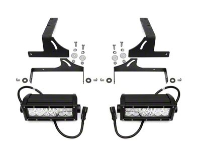 ZRoadz Two 6-Inch LED Light Bars with Rear Bumper Mounting Brackets (15-19 6.6L Duramax Sierra 3500 HD)