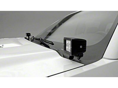 ZRoadz Four 3-Inch LED Pod Lights with Hood Hinge Mounting Brackets (15-19 Silverado 3500 HD)