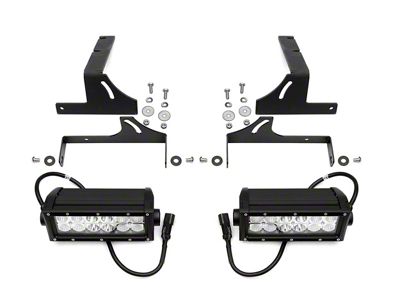 ZRoadz Two 6-Inch LED Light Bars with Rear Bumper Mounting Brackets (15-19 6.6L Duramax Silverado 3500 HD)