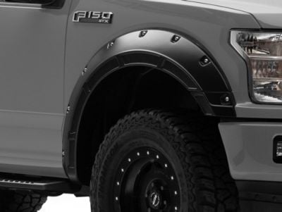 Rough Country F-150 Defender Fender Flares; Flat Black A-F11811 (15-20 ...