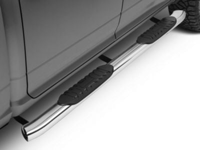 Barricade RAM 1500 5-Inch Oval Bent End Side Step Bars; Stainless Steel ...