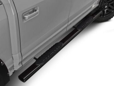 Barricade F-150 5-Inch Oval Straight End Side Step Bars; Black T527538 ...