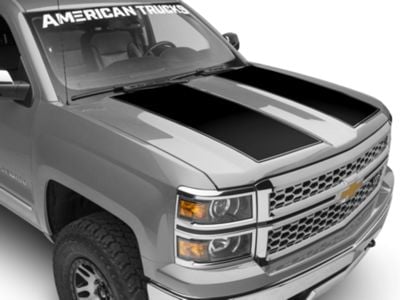 Sec10 Silverado 1500 Black Hood Decal S106759 (14-18 Silverado 1500)