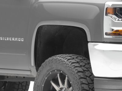 Silverado 1500 Stainless Steel Fender Trim; Matte Black (16-18 ...