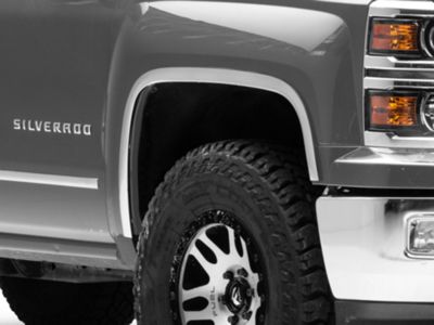 Silverado 1500 Stainless Steel Fender Trim; Polished (14-18 Silverado 1500)