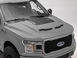 GT500 Style Hood; Unpainted (15-20 F-150, Excluding Raptor)