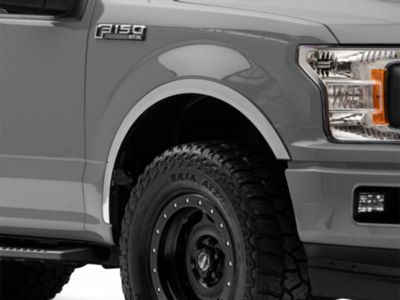 F-150 Wheel Well Fender Trim Molding; Stainless Steel (18-20 F-150 w/o ...