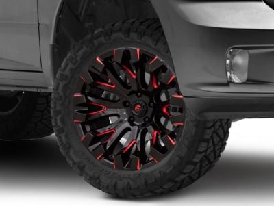 Fuel Wheels Ram Quake Gloss Black Milled With Red Tint Lug Wheel X Mm Offset