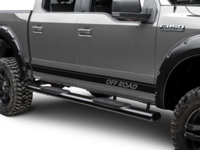 SEC10 F-150 Rocker Stripes with Off Road Lettering; Matte Black T527969 ...