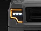 Morimoto XB LED Headlights with Amber DRL; Black Housing; Clear Lens (09-14 F-150)