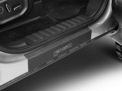 Front Door Sill Protection with F-150 Logo; TUF-LINER Black; Black and Gray (15-24 F-150)