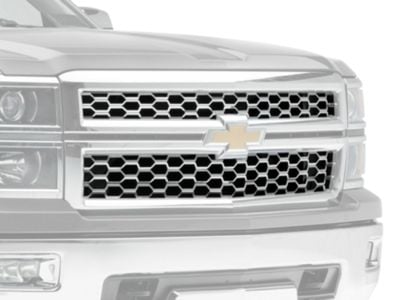 Silverado 1500 Upper Overlay Grille; Chrome (14-15 Silverado 1500 Lt, Wt)