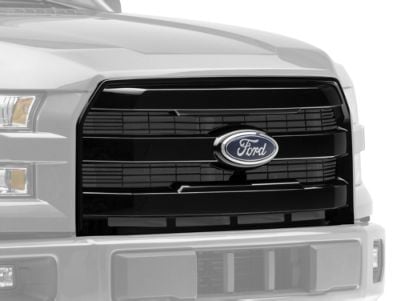 RedRock F-150 Upper Replacement Grille; Gloss Black T537721 (15-17 F ...